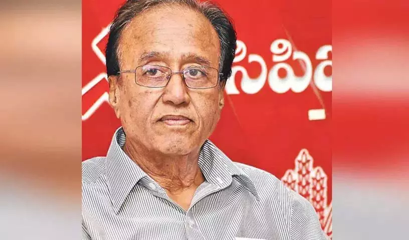 केटी रामा राव ने वरिष्ठ CPI नेता सुरवरम सुधाकर रेड्डी के निधन पर शोक व्यक्त किया केटी रामा राव ने वरिष्ठ CPI नेता सुरवरम सुधाकर रेड्डी के निधन पर शोक व्यक्त किया