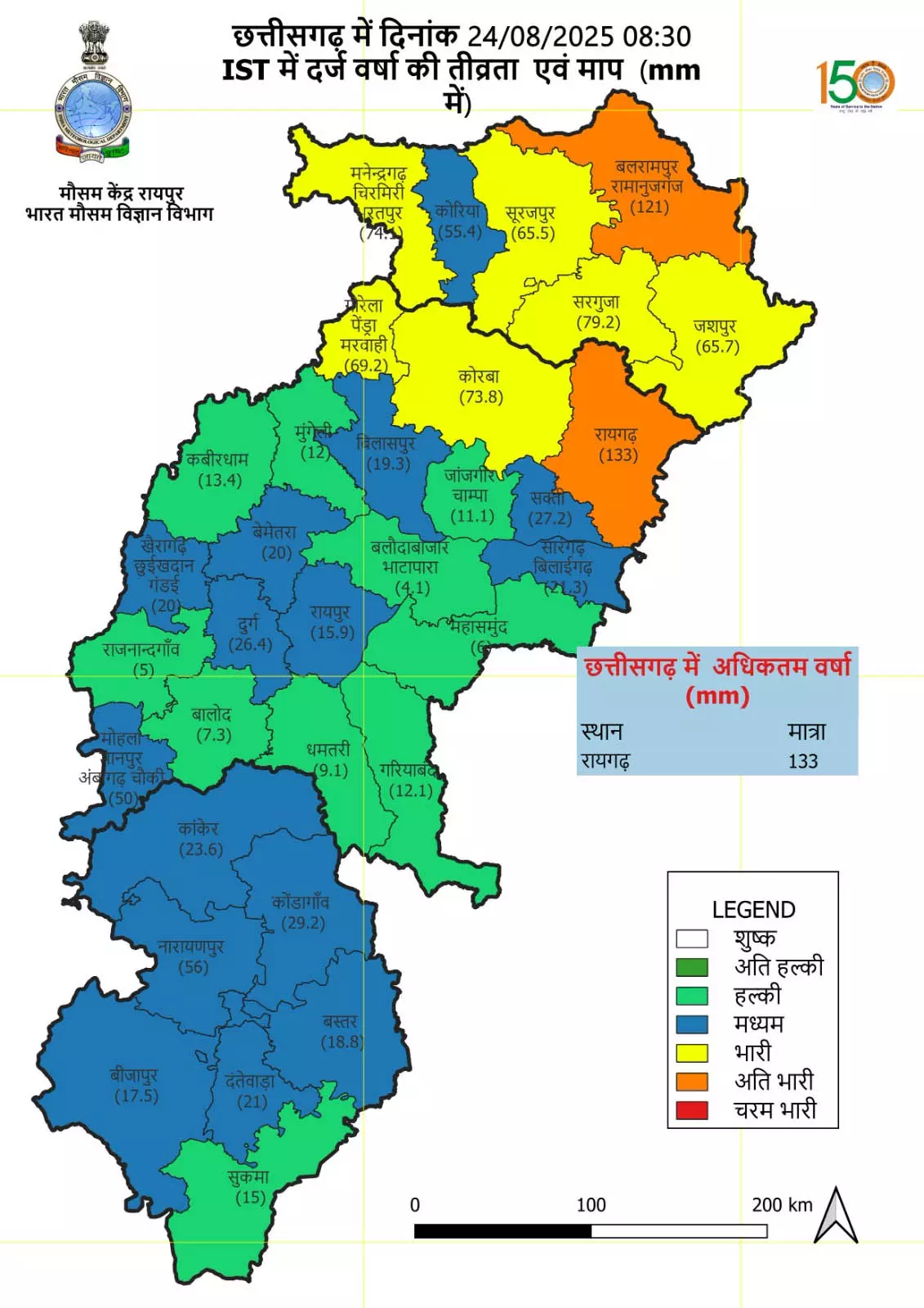 प्रदेश में अब तक 815.1 मिमी औसत वर्षा दर्ज प्रदेश में अब तक 815.1 मिमी औसत वर्षा दर्ज