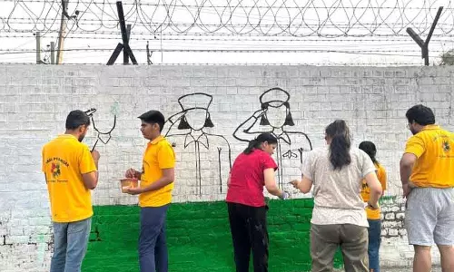 Hisar की दीवारें हमारा प्यार हिसार द्वारा रचित स्वच्छता मिशन की कहानी बयां करती