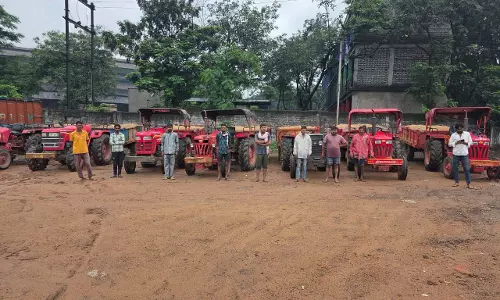 9 ट्रैक्टर जब्त, रेत के अवैध परिवहन पर कार्रवाई