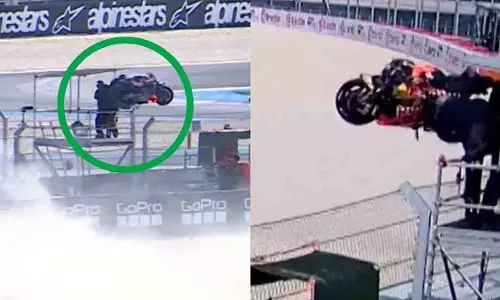 Hungarian Grand Prix: पेड्रो अकोस्टा का एक्सीडेंट, कैमरामैन बचा