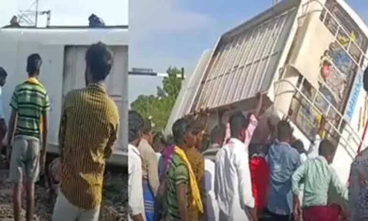 पुवनूर क्रॉसिंग पर ड्राइवर की लापरवाही के कारण वैन पलट गई: SR पुवनूर क्रॉसिंग पर ड्राइवर की लापरवाही के कारण वैन पलट गई: SR
