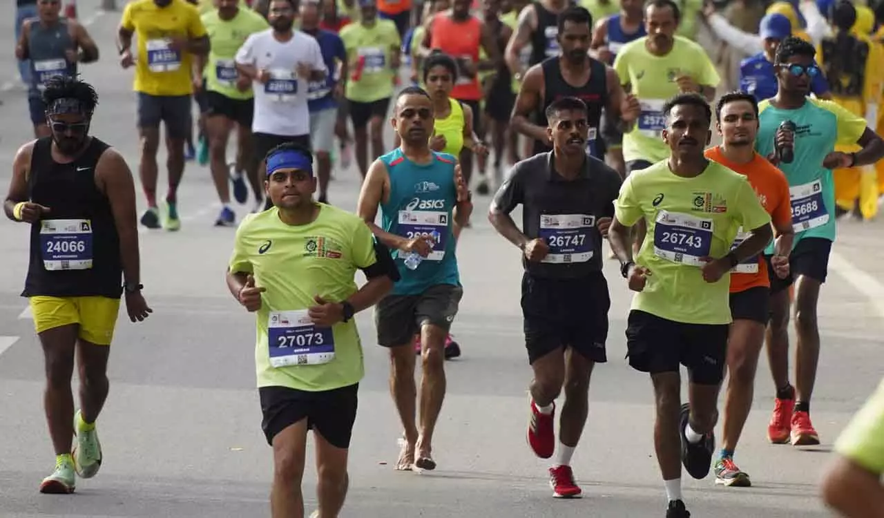 NMDC हैदराबाद मैराथन 2025 में रिकॉर्ड 28,300 धावक भाग लेंगे NMDC हैदराबाद मैराथन 2025 में रिकॉर्ड 28,300 धावक भाग लेंगे