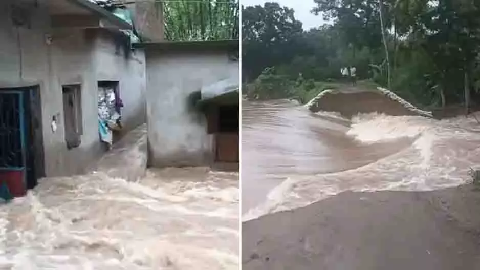 Jajpur: कानी नदी के तटबंध में दरार से कई पंचायतों में बाढ़ Jajpur: कानी नदी के तटबंध में दरार से कई पंचायतों में बाढ़