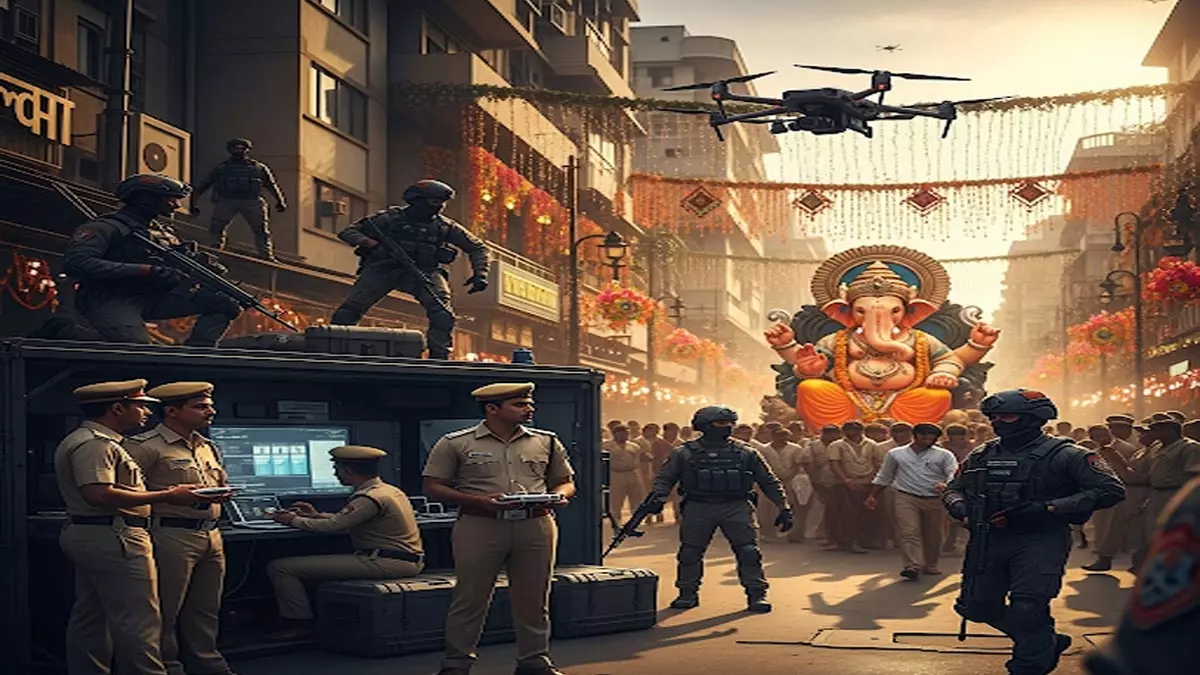 गणेशोत्सव 2025 : मुंबई पुलिस ने कसी कमर, ड्रोन से लेकर स्पेशल फोर्स तक तैनात गणेशोत्सव 2025 : मुंबई पुलिस ने कसी कमर, ड्रोन से लेकर स्पेशल फोर्स तक तैनात