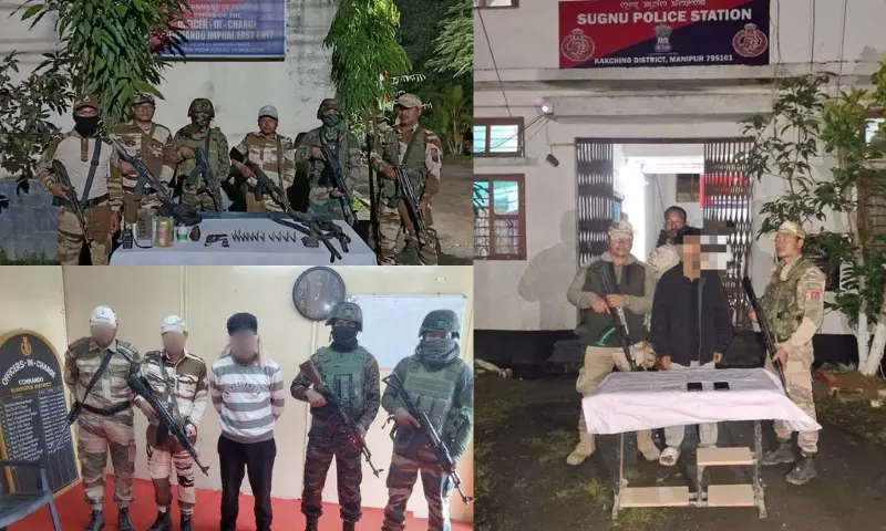 Manipur में दो उग्रवादी गिरफ्तार, हथियार बरामद Manipur में दो उग्रवादी गिरफ्तार, हथियार बरामद