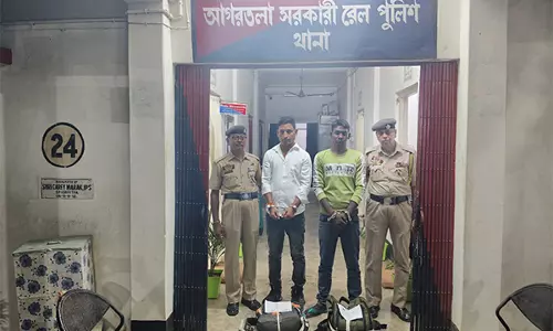 Agartala रेलवे स्टेशन पर 8.45 किलोग्राम गांजा के साथ 2 लोग गिरफ्तार
