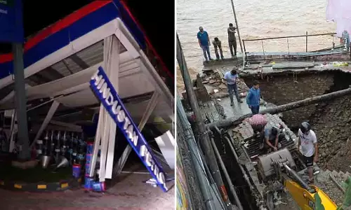 Udhampur: भूस्खलन से पेट्रोल पंप जमींदोज