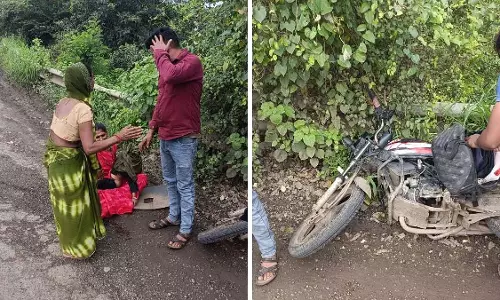 MP : गड्ढे के कारण 5 साल की बच्ची बाइक से गिरी, तेज़ रफ़्तार ट्रक ने कुचला