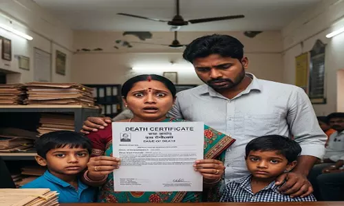 जन्म प्रमाण पत्र बनवाने गए व्यक्ति का गलती से मृत्यु प्रमाण पत्र जारी
