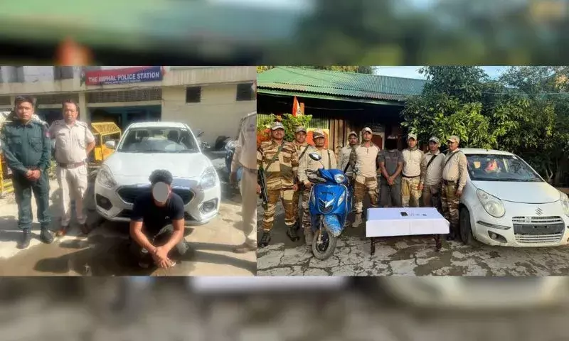 Manipur में वाहन चोरी के मामले में 3 गिरफ्तार, चोरी के वाहन बरामद