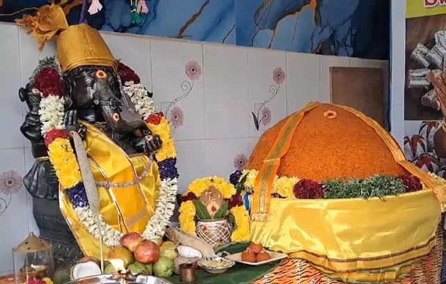 Puducherry में 118 किलो लड्डू के साथ मनाई गई गणेश चतुर्थी Puducherry में 118 किलो लड्डू के साथ मनाई गई गणेश चतुर्थी
