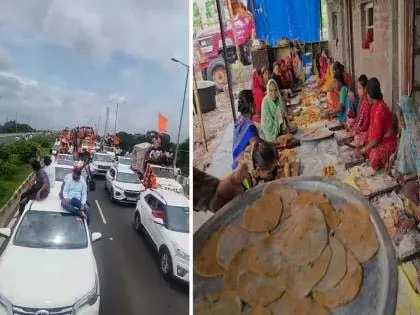 Maratha Marchers दृढ़ संकल्प और रसद के साथ मुंबई के लिए रवाना Maratha Marchers दृढ़ संकल्प और रसद के साथ मुंबई के लिए रवाना