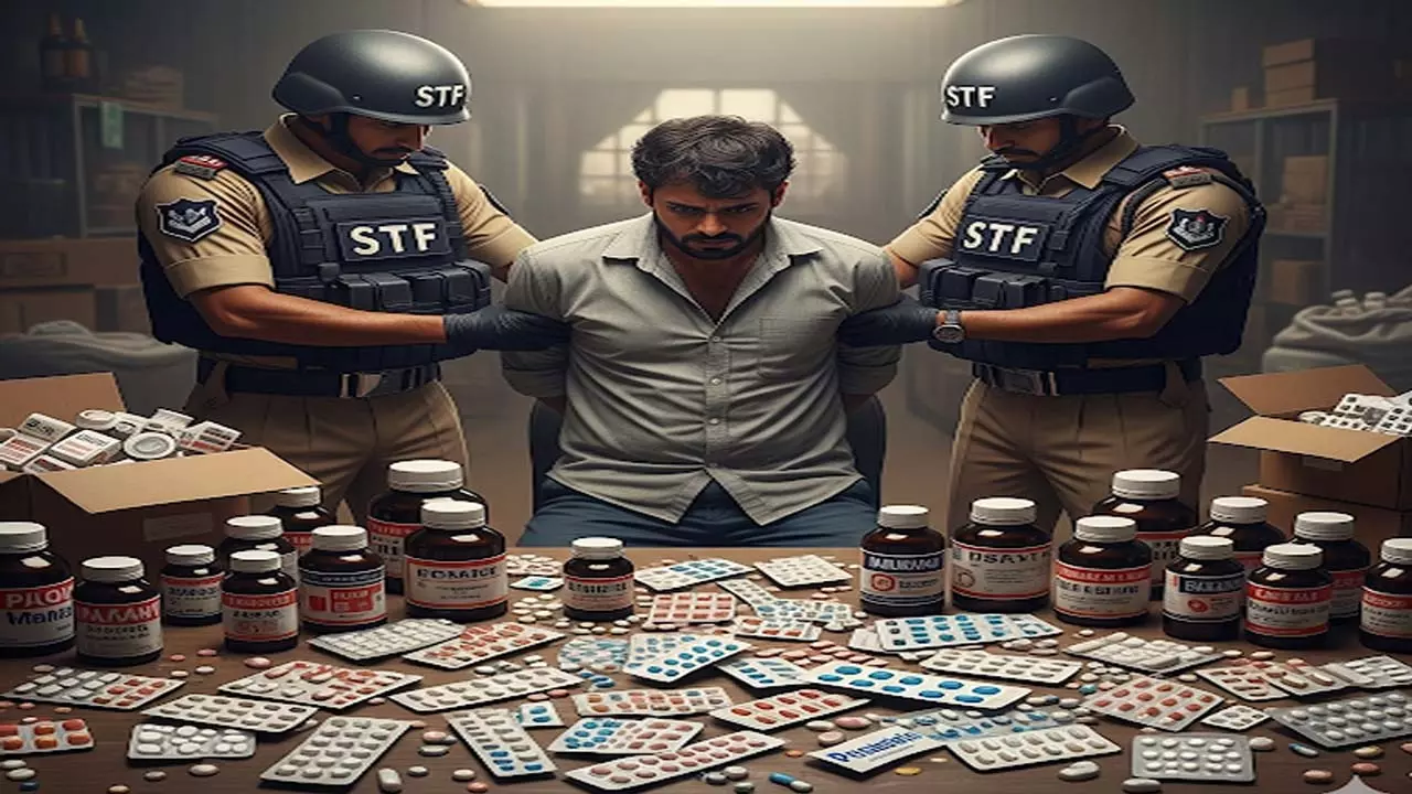 STF ने नकली दवाओं के बड़े नेटवर्क का पर्दाफाश, हिमांशु अग्रवाल गिरफ्तार STF ने नकली दवाओं के बड़े नेटवर्क का पर्दाफाश, हिमांशु अग्रवाल गिरफ्तार