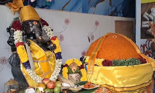 Puducherry में 118 किलो लड्डू के साथ मनाई गई गणेश चतुर्थी Puducherry में 118 किलो लड्डू के साथ मनाई गई गणेश चतुर्थी