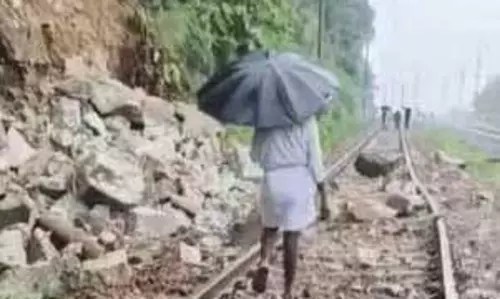 केके रेल लाइन में ट्रेन का संचालन प्रभावित
