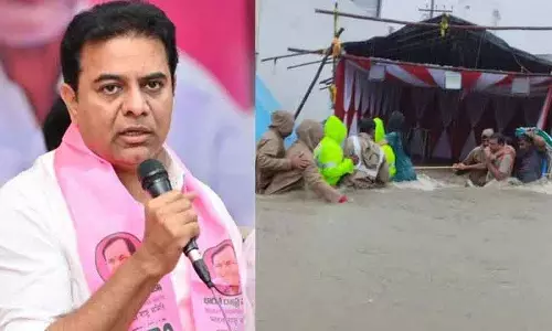 तेलंगाना में बारिश का कहर, KTR ने बचाव उपायों में लापरवाही के लिए कांग्रेस पर निशाना साधा
