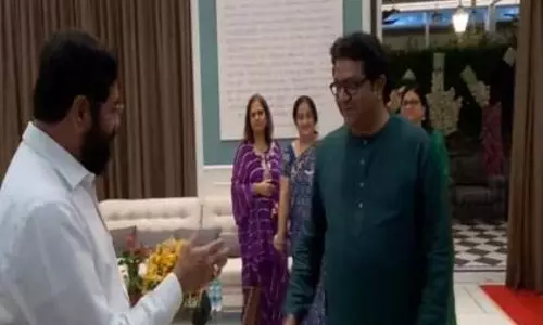 Eknath Shinde गणपति दर्शन के लिए राज ठाकरे के शिवतीर्थ पहुंचे