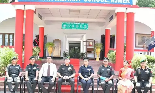 Jaipur: राष्ट्रीय मिलिट्री स्कूल अजमेर में आर्मी कमांडर का दौरा