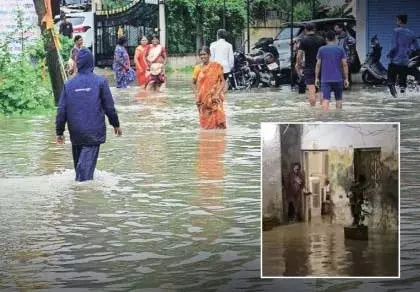 Akola में बारिश से सड़कें और घर जलमग्न, घरों में घुसे सांप Akola में बारिश से सड़कें और घर जलमग्न, घरों में घुसे सांप