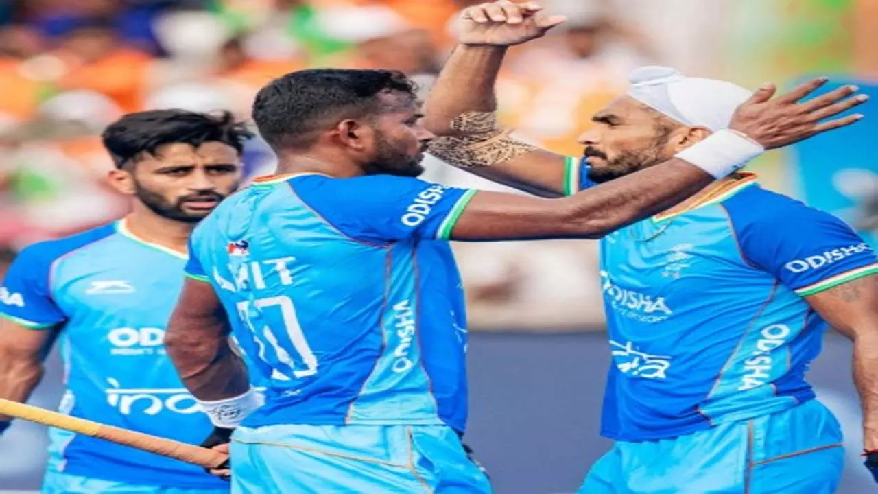 भारत ने चीन को 4-3 से हराया, कप्तान हरमनप्रीत सिंह की हैट्रिक भारत ने चीन को 4-3 से हराया, कप्तान हरमनप्रीत सिंह की हैट्रिक