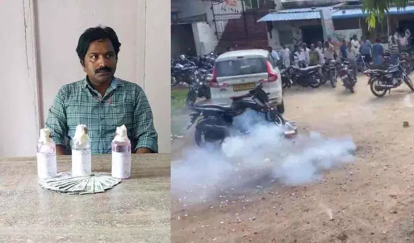 Panchayat सचिव रिश्वत लेते पकड़ा गया..ग्रामीणों ने पटाखे फोड़े Panchayat सचिव रिश्वत लेते पकड़ा गया..ग्रामीणों ने पटाखे फोड़े