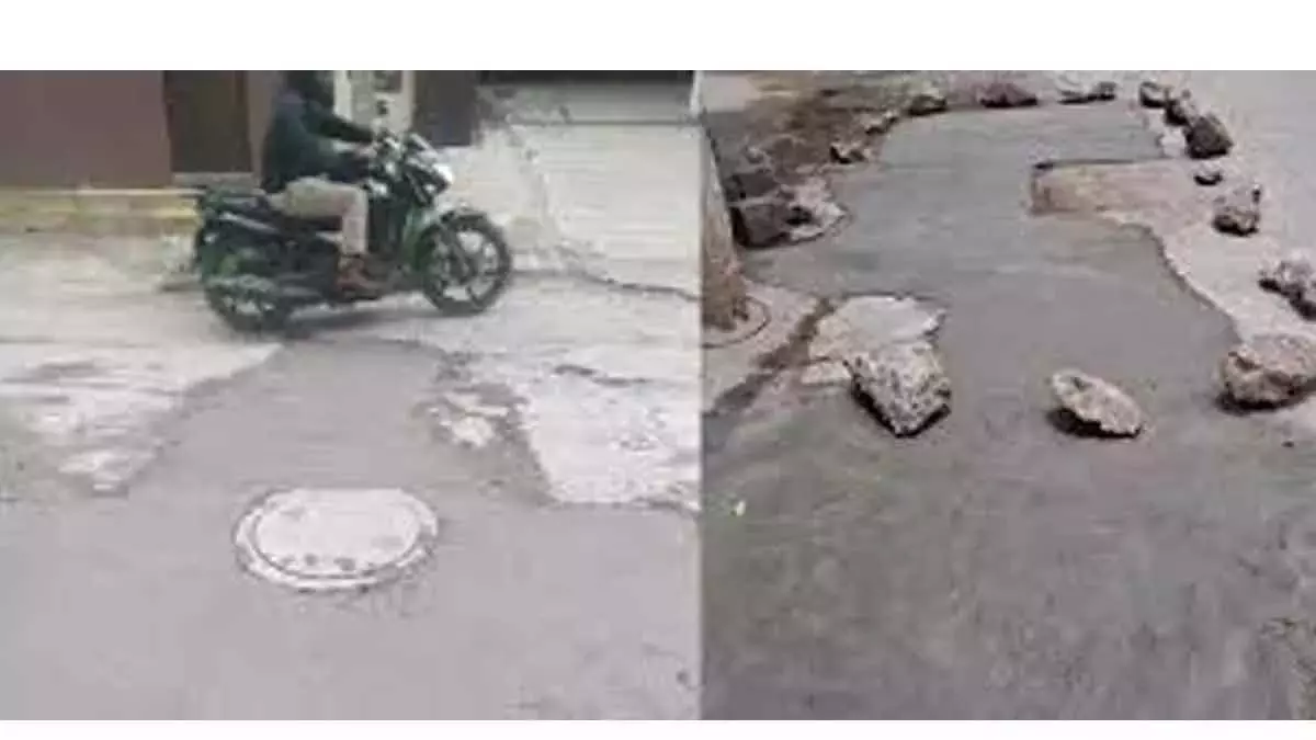 GHMC ने हैदराबाद में 10,000 से ज़्यादा गड्ढे भरे GHMC ने हैदराबाद में 10,000 से ज़्यादा गड्ढे भरे