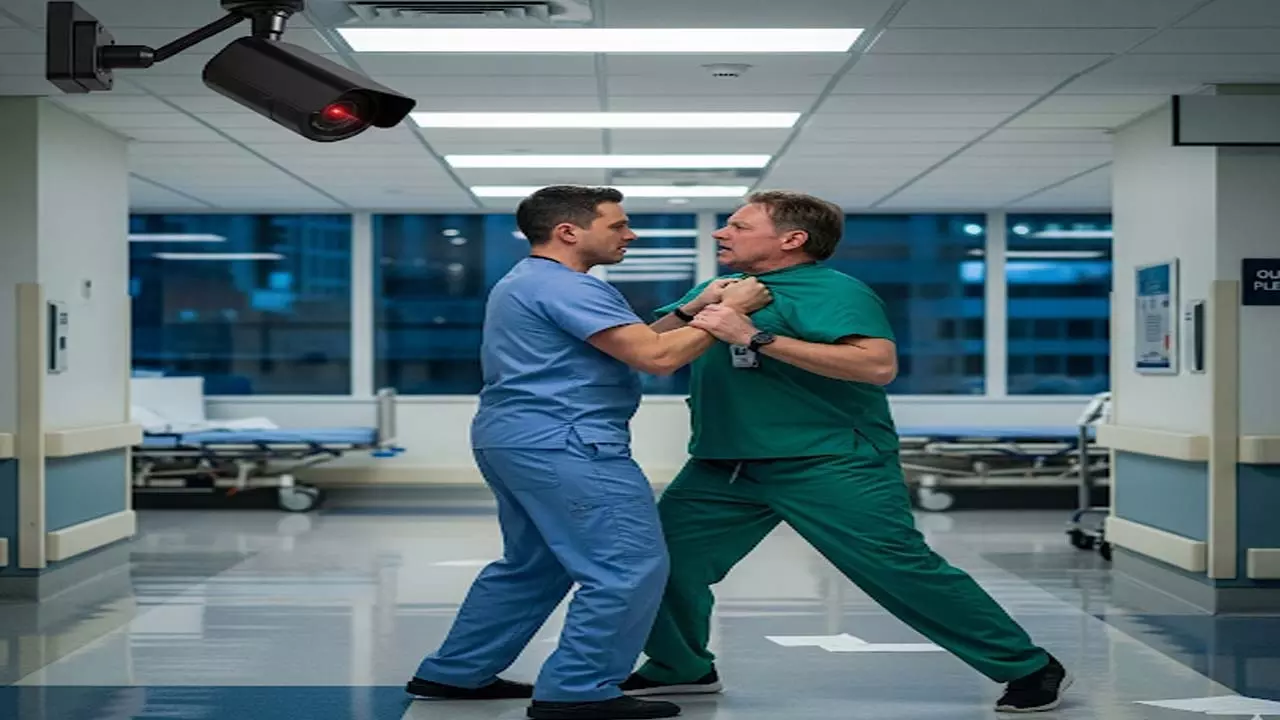 जिला अस्पताल में दो डॉक्टरों के बीच हाथापाई, सीसीटीवी में कैद हुई घटना जिला अस्पताल में दो डॉक्टरों के बीच हाथापाई, सीसीटीवी में कैद हुई घटना