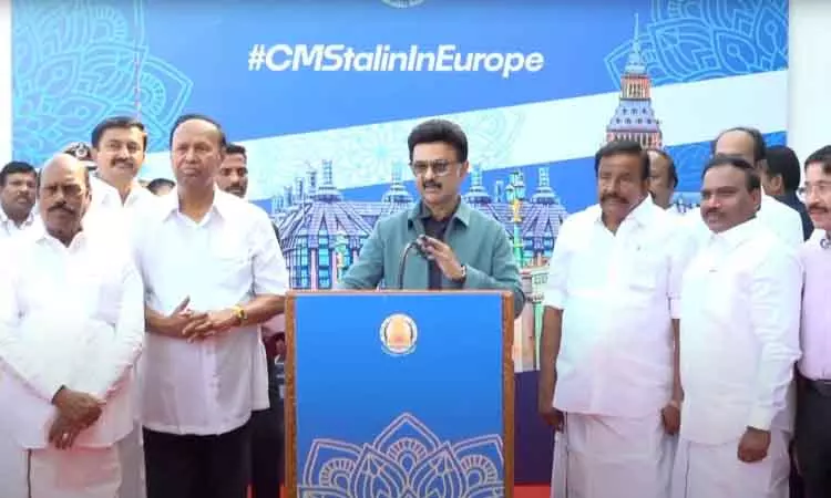निवेश आकर्षित करने के लिए CM Stalin एक सप्ताह के जर्मनी, ब्रिटेन दौरे पर रवाना निवेश आकर्षित करने के लिए CM Stalin एक सप्ताह के जर्मनी, ब्रिटेन दौरे पर रवाना