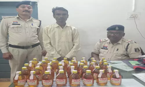 अवैध शराब के साथ सूरज साहू गिरफ्तार, 40 पौवा जब्त