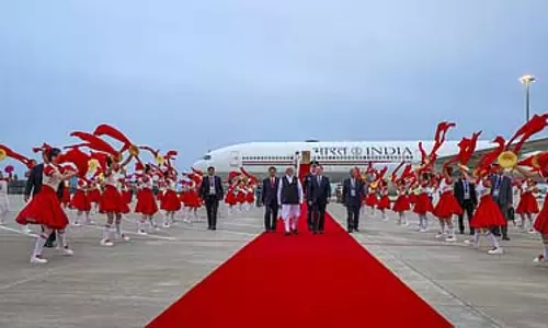 प्रधानमंत्री नरेन्द्र मोदी चीन पहुंचे