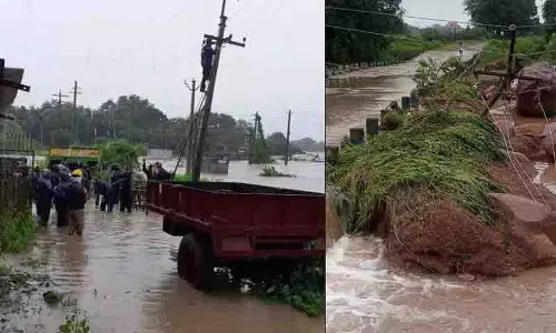 मंजीरा नदी ने मचाई तबाही, Nizamabad में सात गांव जलमग्न