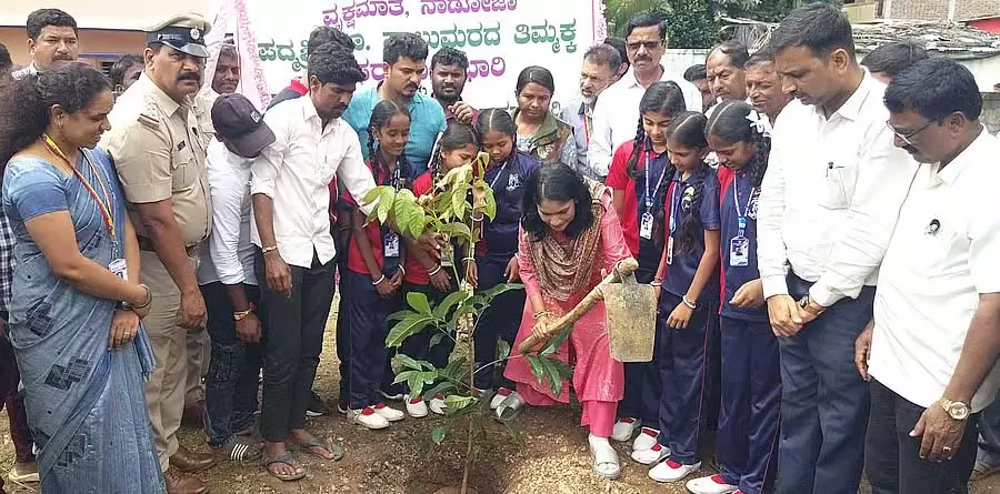 सालूमारा के थिमक्का से माफी मांगे जिला प्रशासन: DC Lathakukumari सालूमारा के थिमक्का से माफी मांगे जिला प्रशासन: DC Lathakukumari