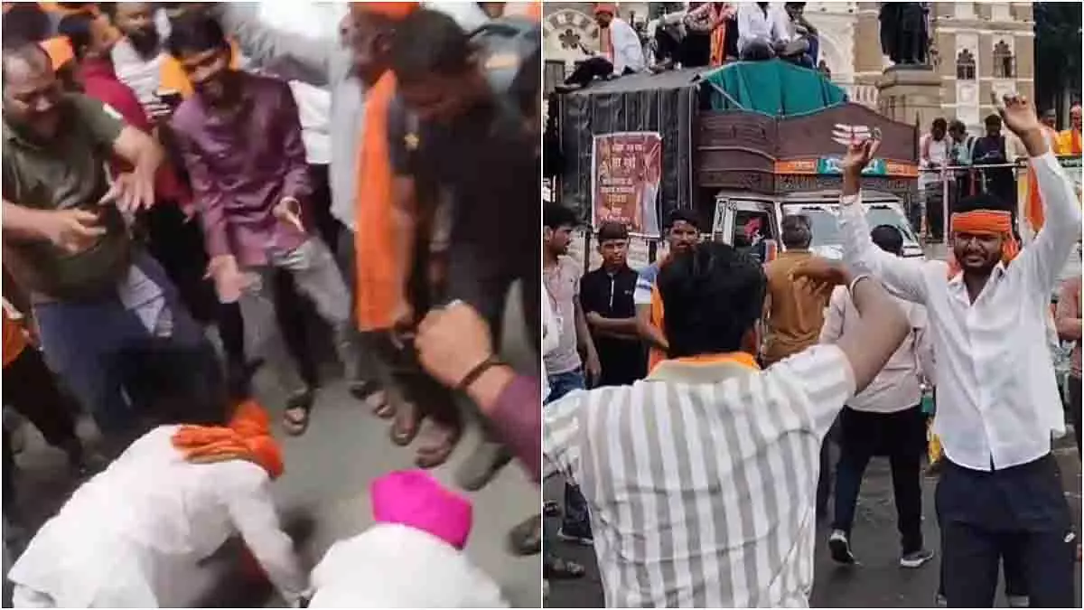 Mumbai: मराठा प्रदर्शनकारी कुश्ती, नाच और रेलवे ट्रैक जाम करते दिखे Mumbai: मराठा प्रदर्शनकारी कुश्ती, नाच और रेलवे ट्रैक जाम करते दिखे