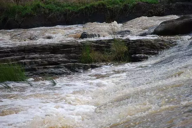 स्वर्ण रेखा के पानी में तैरते गाँव स्वर्ण रेखा के पानी में तैरते गाँव