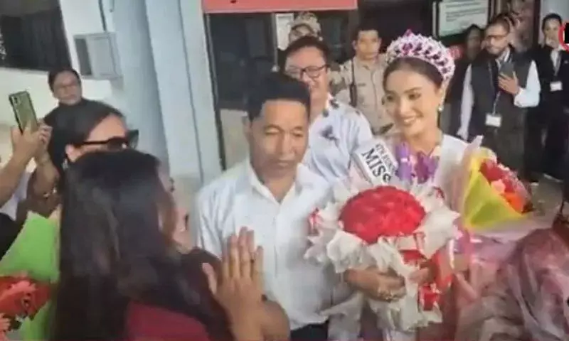 Manipur में खुशी की लहर, रनर-अप बनी प्रतिभा का एयरपोर्ट पर शानदार स्वागत