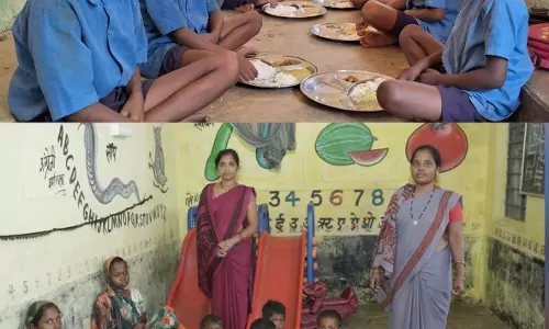 आंगनबाड़ियों और स्कूलों में बच्चों की बन रही सेहत