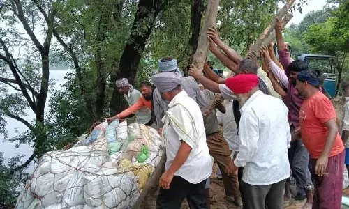धुस्सी बांध तटबंध सुरक्षित, पिछले 10 दिनों में 50 हजार मिट्टी की बोरियां डाली गईं: Official धुस्सी बांध तटबंध सुरक्षित, पिछले 10 दिनों में 50 हजार मिट्टी की बोरियां डाली गईं: Official