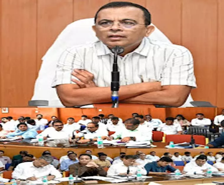 कलेक्टर जन्मेजय महोबे ने ली समय-सीमा की बैठक कलेक्टर जन्मेजय महोबे ने ली समय-सीमा की बैठक