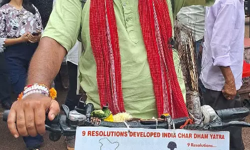 Karnataka : दीपक विकसित भारत के लिए साइकिल यात्रा पर निकले Karnataka : दीपक विकसित भारत के लिए साइकिल यात्रा पर निकले