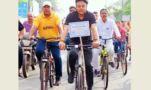 खेल विभाग ने संडे ऑन साइकिल का आयोजन किया