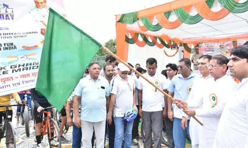 Haryana : मंत्री ने झज्जर में साइक्लोथॉन को हरी झंडी दिखाई, नशा-मुक्त, खेल-युक्त समाज का आह्वान किया