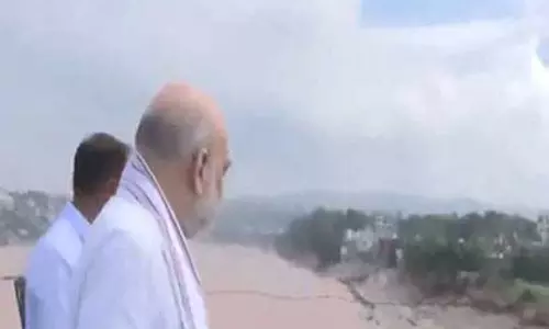 Amit Shah ने भारी बारिश और बाढ़ से चौथे तवी पुल को हुए नुकसान का किया निरीक्षण