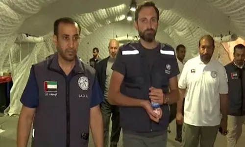 WHO प्रतिनिधिमंडल ने गाजा में UAE फील्ड हॉस्पिटल का किया दौरा
