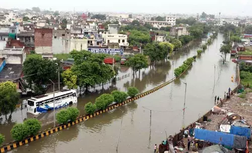 Jalandhar के पॉश इलाकों में मूसलाधार बारिश से घर और दुकानें पानी में डूबीं