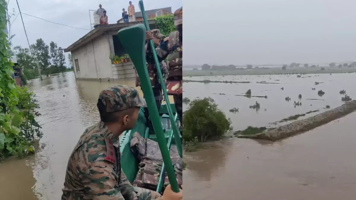 Chandigarh: बाढ़ राहत में बीएसएफ ने दिखाई बहादुरी