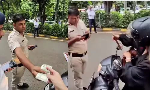 जापानी पर्यटक के स्मार्ट चश्मे से रिश्वत लेते पकड़े जाने के बाद गुरुग्राम ट्रैफिक पुलिस निलंबित