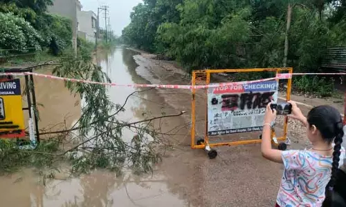 SBS Nagar में सड़क धंसने से सुरक्षा संबंधी चिंताएं बढ़ीं