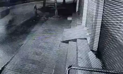 Hyderabad: बिजली का खंभा गिरा, स्कूटर सवार तकनीशियन की मौत Hyderabad: बिजली का खंभा गिरा, स्कूटर सवार तकनीशियन की मौत