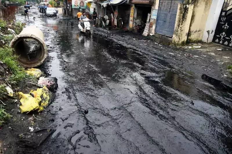बुद्ध नाले के जहरीले बाढ़ के पानी से Ludhiana जलमग्न बुद्ध नाले के जहरीले बाढ़ के पानी से Ludhiana जलमग्न